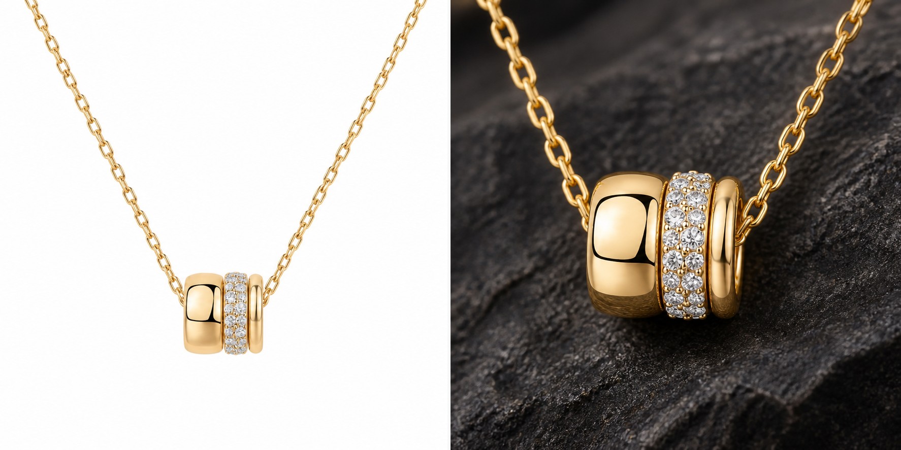 Threefold Orbit Necklace — AI design preview